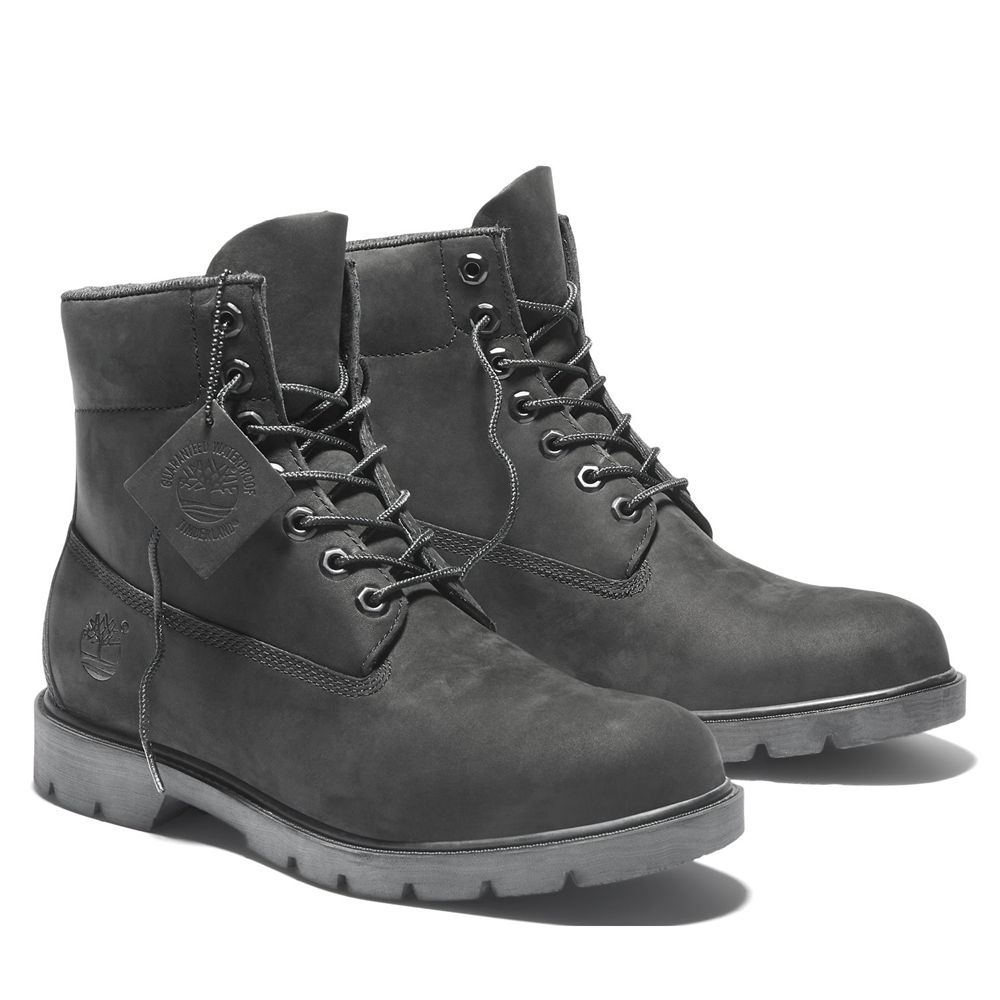 Timberland Μποτες Χιονιού Ανδρικα Μαυρα - 6-Inch Basic Waterproof - Greece 1893574-EM